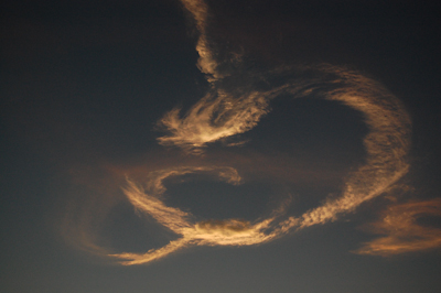 Space Shuttle STS-131 launch, April 5 2010, noctilucent cloud.