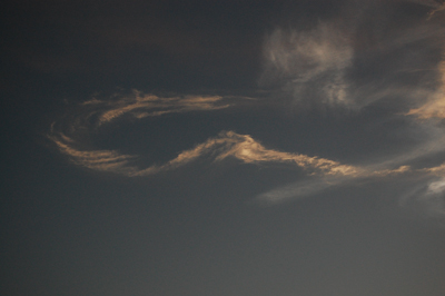 Space Shuttle STS-131 launch, April 5 2010, noctilucent cloud.