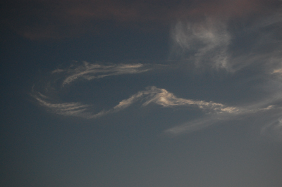 Space Shuttle STS-131 launch, April 5 2010, noctilucent cloud.