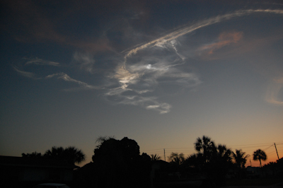 Space Shuttle STS-131 launch, April 5 2010, noctilucent cloud.