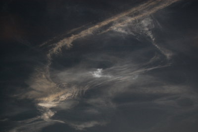 Space Shuttle STS-131 launch, April 5 2010, noctilucent cloud.