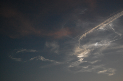 Space Shuttle STS-131 launch, April 5 2010, noctilucent cloud.