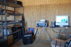 Newt's computer with floating cigar.