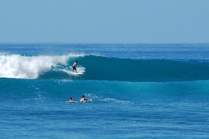 Going left at Makaha.