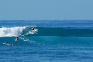 Going left at Makaha.