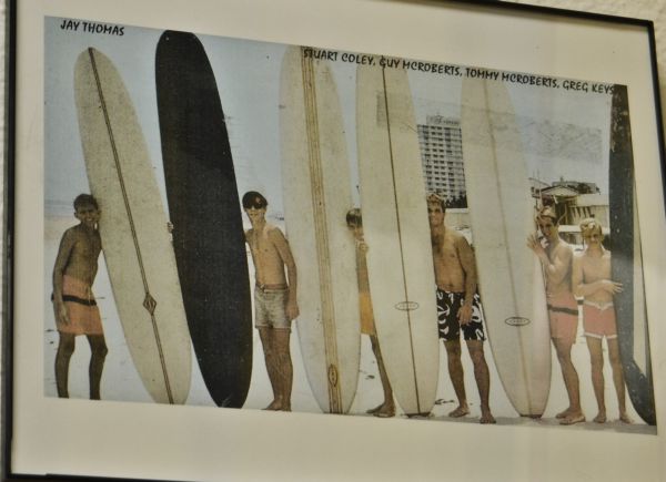 Early team riders, Pat O'Hare exhibit, Cocoa Beach Surf Museum