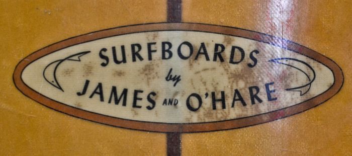 Extremely rare James & O'Hare original, Pat O'Hare exhibit, Cocoa Beach Surf Museum